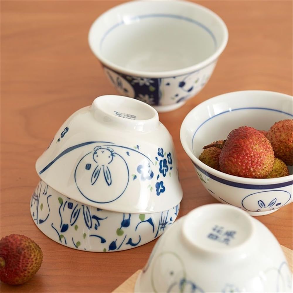Amazon｜HOHOUNCSYお茶碗 飯碗 5個セット 直径約11.5cm 食器セット